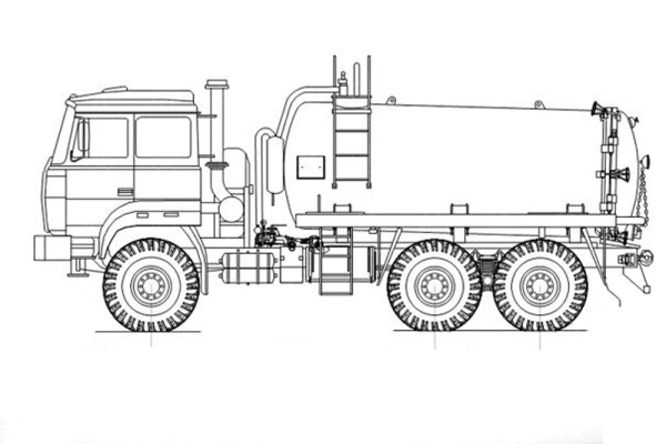 Автоцистерна АКН-10 на УРАЛ 5557 (бескапотный) (КО-510)